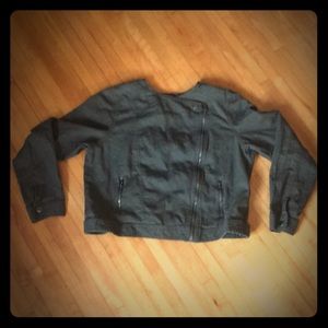 Never worn GAP army green linen moto jacket